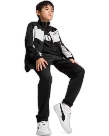 PUMA CHANDAL POLY COLORBLOCK NEGRO BLANCAS 687361-01 CONJUNTO NIN NAN