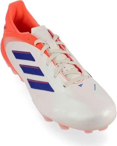 ADIDAS CHAUSSURES DE FOOTBALL JR2865, DESIGN BLANC, ORANGE ET BLEU OWHITE-LUCBLU-SIGCOR