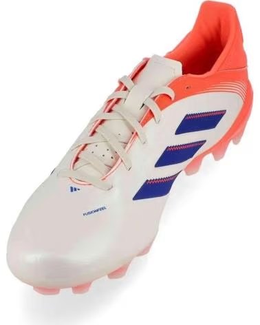 ADIDAS CHAUSSURES DE FOOTBALL JR2865, DESIGN BLANC, ORANGE ET BLEU OWHITE-LUCBLU-SIGCOR