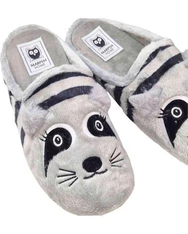 MARPEN SLIPPERS ZAPATILLAS DE CASA 080-423INV25 ESTAMPADO ANIMAL GRIS