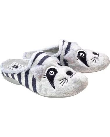 MARPEN SLIPPERS ZAPATILLAS DE CASA 080-423INV25 ESTAMPADO ANIMAL GRIS