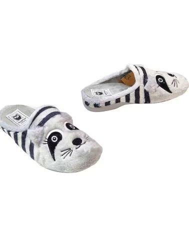 MARPEN SLIPPERS ZAPATILLAS DE CASA 080-423INV25 ESTAMPADO ANIMAL GRIS