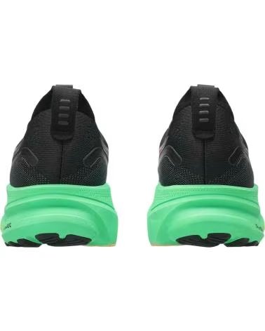 ASICS SCARPE DA RUNNING 1011C052-004-M, NERE CON SUOLA VERDE ROSA