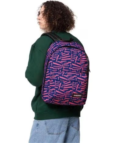 EASTPAK ZAINO OUT OF OFFICE 27L CON STAMPA GEOMETRICA BLU E VIOLA BRILLANTE