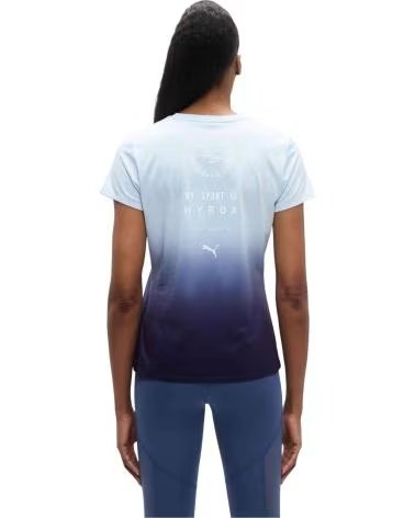 PUMA T-SHIRT A MANICHE CORTE 528508-64 SFUMATA DA DONNA LUCITE-DEEP PLUM
