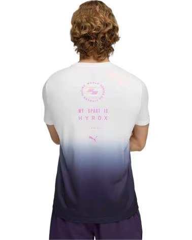PUMA T-SHIRT HYROX À MANCHES COURTES 528519-52 DÉGRADÉ WHITE-DEEP