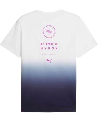 PUMA T-SHIRT HYROX À MANCHES COURTES 528519-52 DÉGRADÉ WHITE-DEEP
