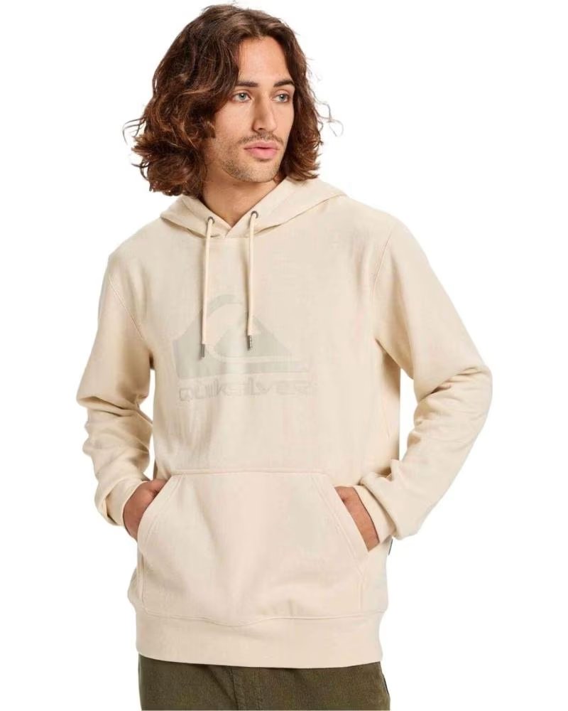 QUICKSILVER SUDADERA QUIKSILVER SUDADERA CON CAPUCHA QUIKSILVER COMP LOGO BLANCO EN BEIGE PARA UNISEX CREMA