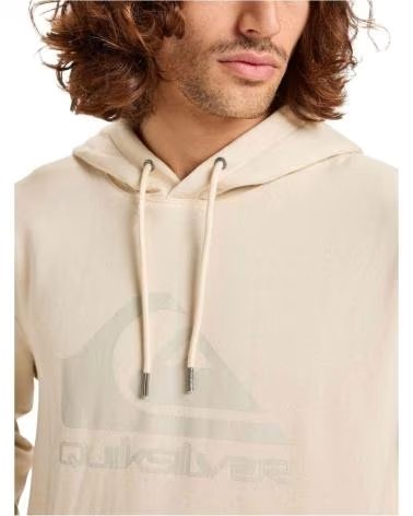 QUICKSILVER SUDADERA QUIKSILVER SUDADERA CON CAPUCHA QUIKSILVER COMP LOGO BLANCO EN BEIGE PARA UNISEX CREMA