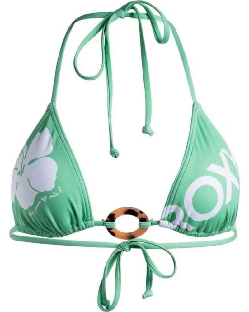 ROXY OG TIKI BIKINI TOP IN GREEN AND WHITE MUJER