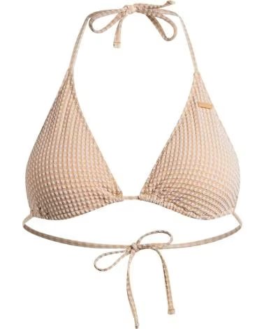 ROXY TOP DE BIKINI GINGHAM NARANJA Y BLANCO MUJER