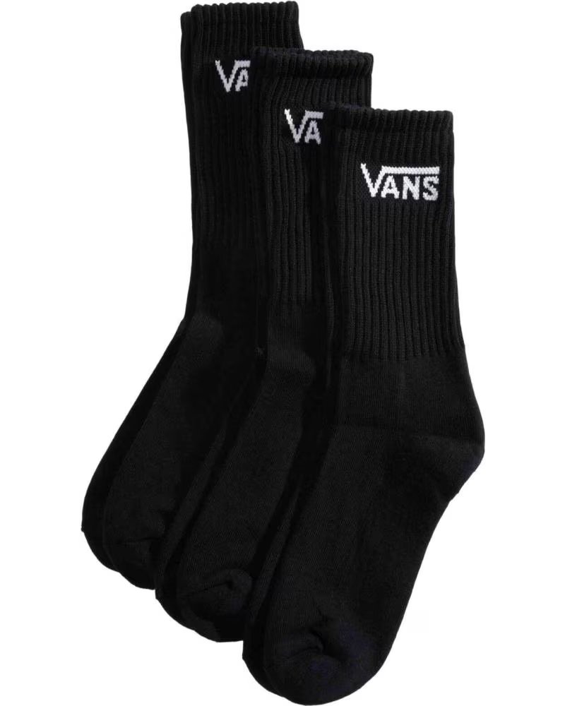 VANS OFF THE WALL CLASSIC CREW SOCKEN - 3ER PACK SCHWARZ