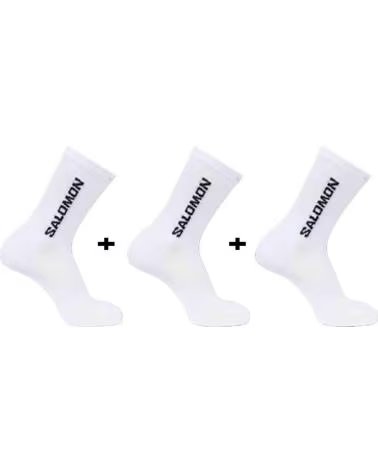 SALOMON CALCETINES EVERYDAY LITE CREW 3-PACK EN BLANCO PARA UNISEX WHITE-