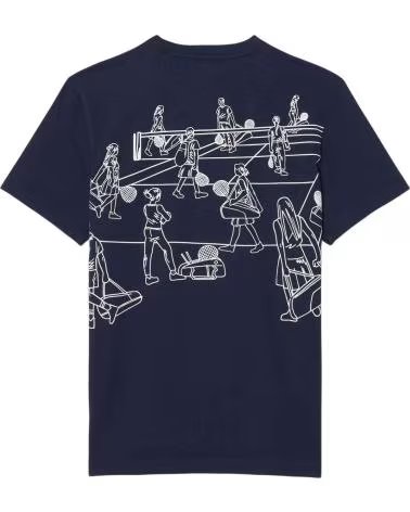 LACOSTE CAMISETA SPORT TH0147 CON ESTAMPADO DE TENIS