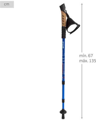 AKTIVE BASTÓN DE TREKKING EXTENSIBLE CON SISTEMA ANTISHOCK MULTICOLOR