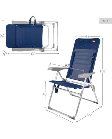 AKTIVE SILLA PLEGABLE PARA JARDÍN, PISCINA Y PLAYA MULTICOLOR