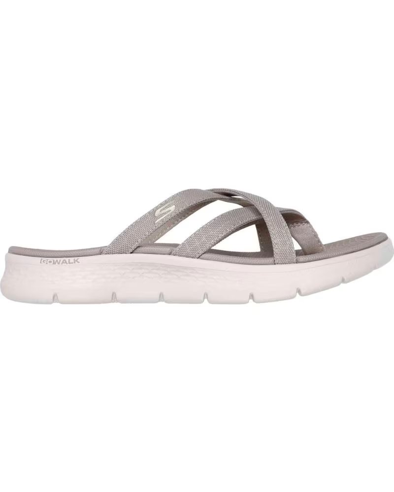 SKECHERS SANDÁLIAS 141461-TPE GO WALK PARA MULHER EM TAUPE TEXTILE