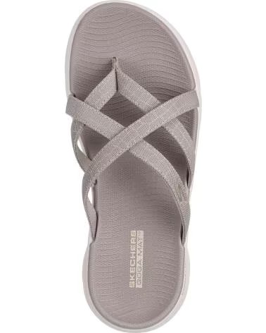 SKECHERS SANDÁLIAS 141461-TPE GO WALK PARA MULHER EM TAUPE TEXTILE