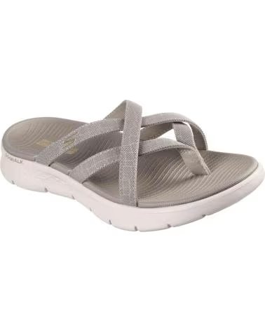 SKECHERS SANDÁLIAS 141461-TPE GO WALK PARA MULHER EM TAUPE TEXTILE