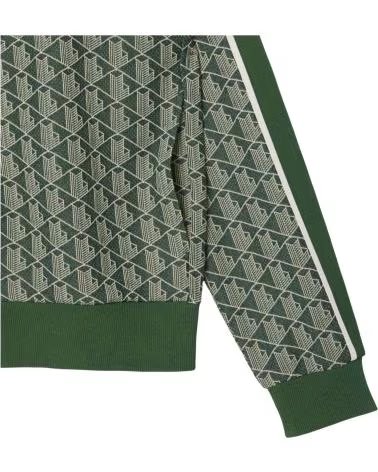LACOSTE SUDADERA SUDADERA PARIS MONOGRAM FULL ZIP VERDE EN VERDE PARA UNISEX BLANCO
