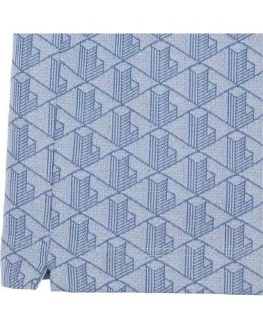 LACOSTE POLO À MANCHES COURTES AVEC COL BORD-CÔTES GÉOMÉTRIQUE BLEU