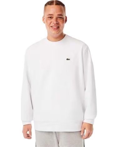 LACOSTE SUDADERA SUDADERA COTTON ECO BLANCO EN BLANCO PARA HOMBRE LOGO