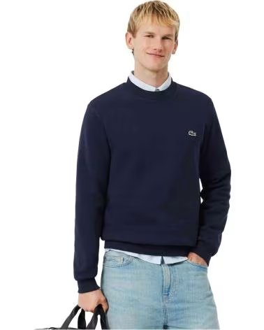 LACOSTE SUDADERA SUDADERA CLASSIC FIT FLEECE AZUL EN AZUL PARA UNISEX MARINO