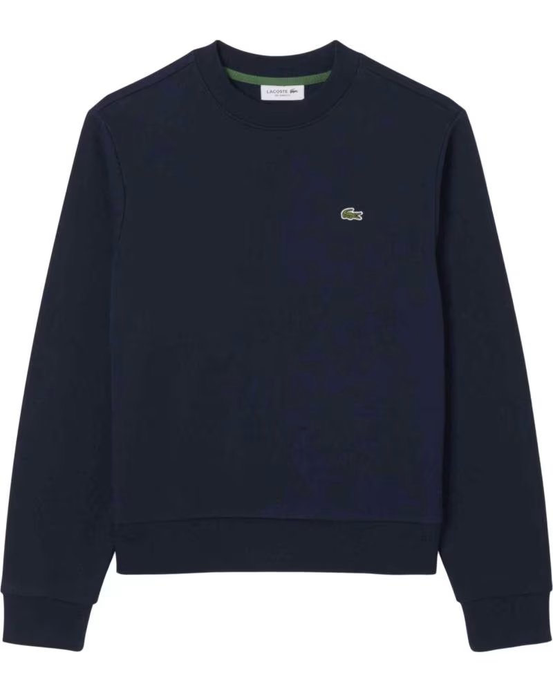 LACOSTE SUDADERA RELAXED FIT FLEECE CREW MUJER