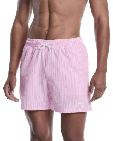 CALÇÕES DE BANHO NIKE BREAKER RIPPLE 5 INCH VOLLEY ROSA PARA HOMEM BLANCO