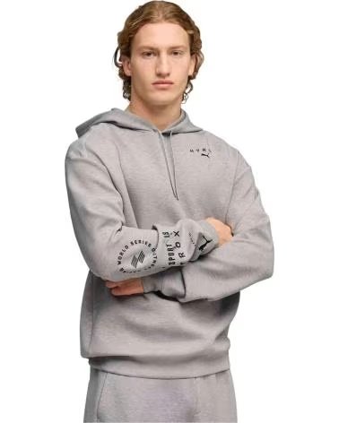 PUMA FELPA CON CAPPUCCIO HYROX CLOUDSPUN DA UOMO GRIS