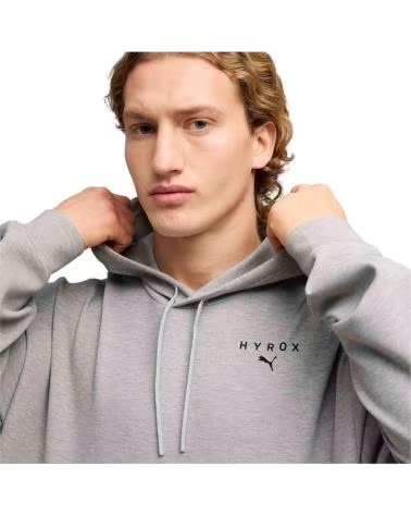 PUMA FELPA CON CAPPUCCIO HYROX CLOUDSPUN DA UOMO GRIS