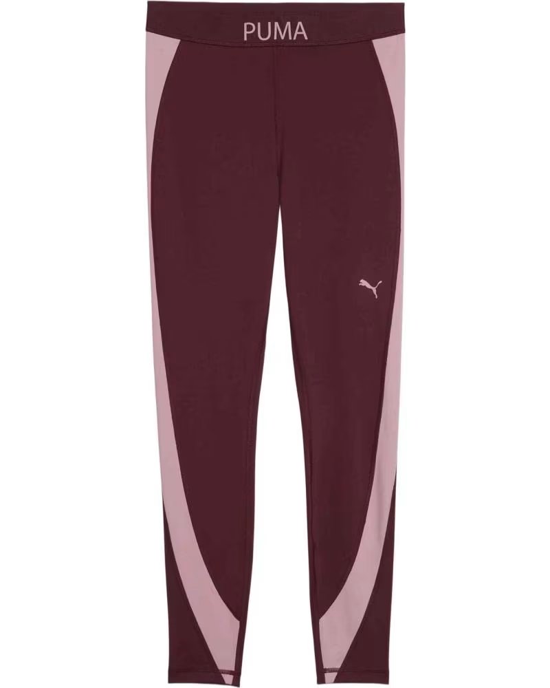 PUMA LEGGINGS LONGS STRONG COLORBLOCK BORDEAUX ET ROSE MUJER