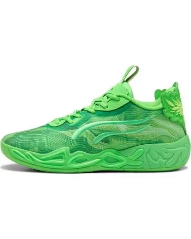 PUMA LAMELO BALL MB04 LOW TEAM BANK BASKETBALL SHOES GREEN GLARE