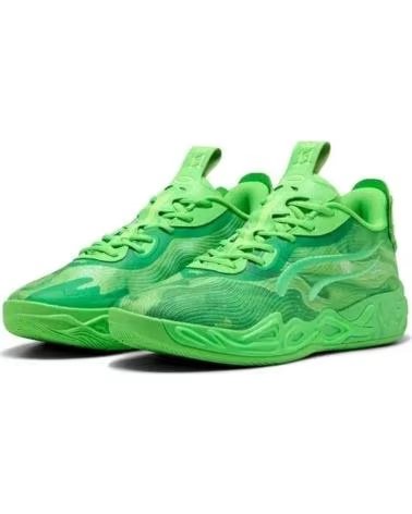 PUMA LAMELO BALL MB04 LOW TEAM BANK BASKETBALL SHOES GREEN GLARE