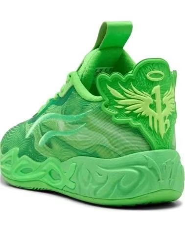 PUMA LAMELO BALL MB04 LOW TEAM BANK BASKETBALL SHOES GREEN GLARE
