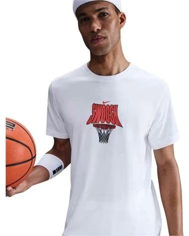 NIKE DRI-FIT BASKETBALL-T-SHIRT WHITE