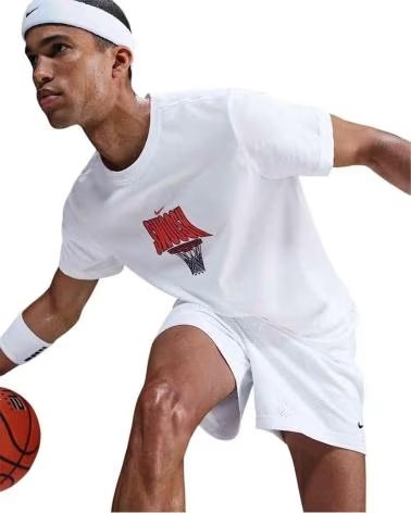 NIKE DRI-FIT BASKETBALL-T-SHIRT WHITE