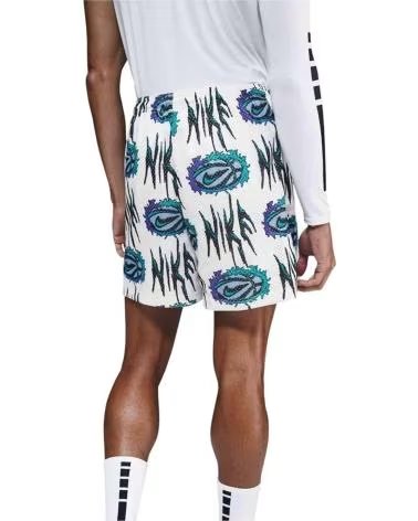 NIKE PANTALÓN CORTO PRACTICE MESH DRI-FIT BALONCESTO WHITE