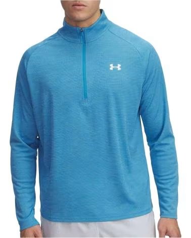 UNDER ARMOUR MOLETOM TECH 1/2 ZIP AZUL HOMEM