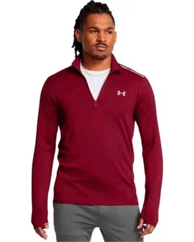 UNDER ARMOUR FELPA VANISH 1/4 ZIP FITNESS ROSSO