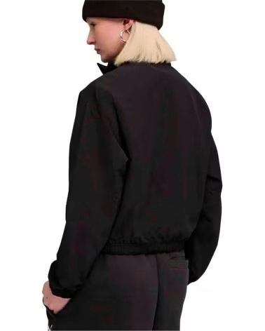 PUMA FELPA HER RELAXED WOVEN HALF-ZIP NERA DONNA