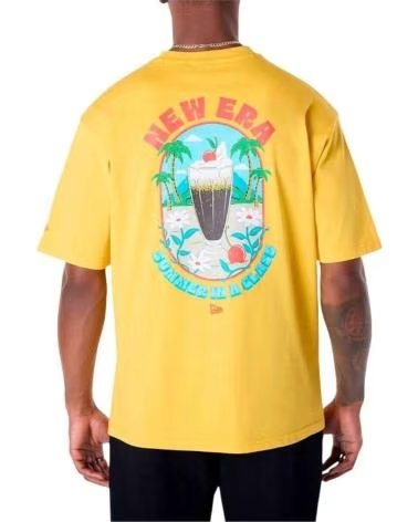 NEW ERA T-SHIRT DRINK GRAPHIC GIALLA