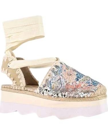 MOU ALPARGATA ESPA SANDAL SEQUINS NUDE MULTICOLOR BEIGE