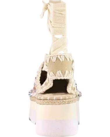 MOU ALPARGATAS COM LANTEJOULAS E FECHO DE ATACADORES BEIGE