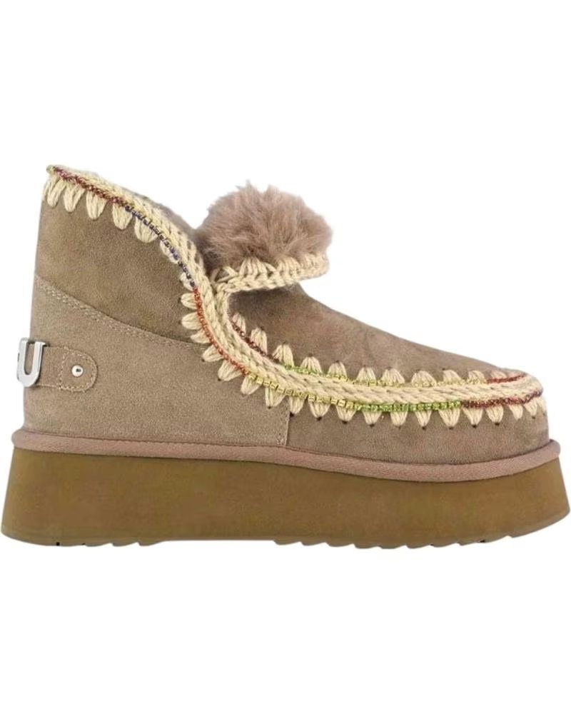 MOU ESKIMO 18 PLATFORM RHINESTONES ELEPHANT STIEFELETTEN GREY