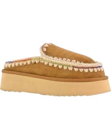 MOU STIVALETTI CLOG ESKIMO PLATFORM CON STRASS BROWN