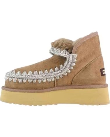 MOU BOTINES MINI ESKIMO PLATFORM BOOT DARK STONE BROWN