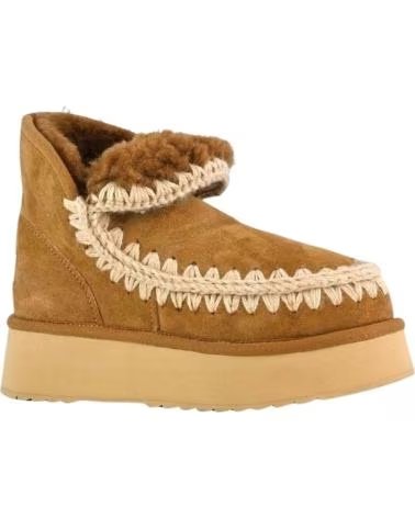 MOU BOTINES MINI ESKIMO PLATFORM BOOT COGNAC EN MARRON PARA MUJER BROWN