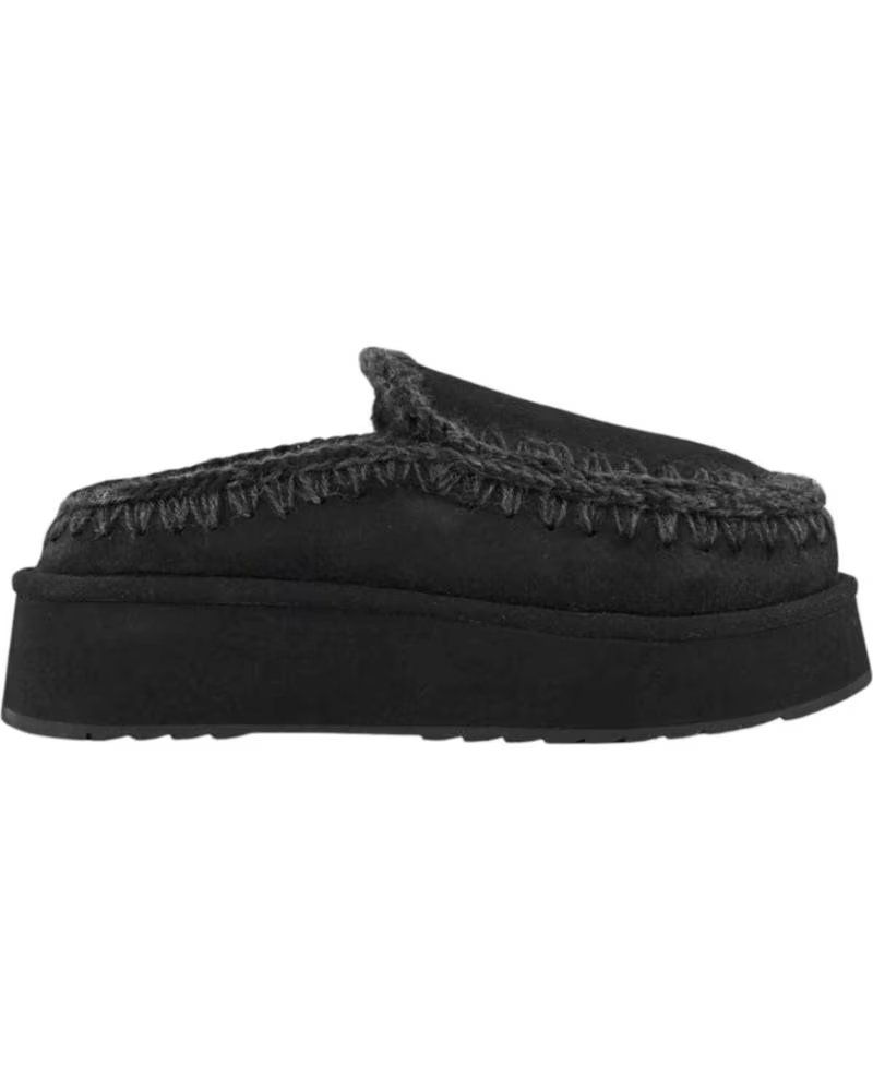 MOU CLOG ESKIMO PLATFORM - TAMANCOS DE CAMURÇA PARA MULHER BLACK