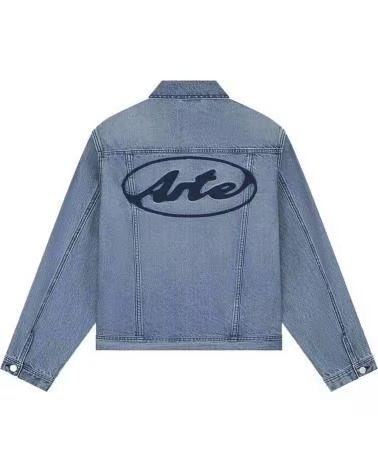ARTE GIACCA DI JEANS CIRCLE LOGO BLU